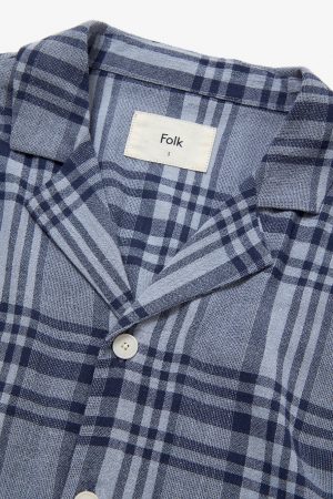 SS SOFT COLLAR SHIRT TONE ON TONE CHECK