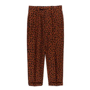 LEOPARD PLEATED TROUSERS