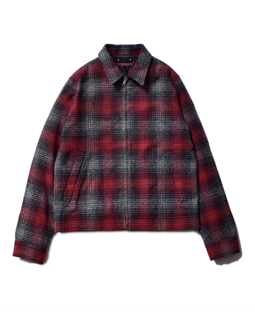 Grandrelle V.Check Flannel Zipup BZ | OVER FLOW ONLINE STORE