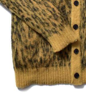Kid Mohair Leopard Knit Long Cardigan