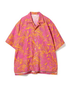 Patterned Open Collar S/S Shirt