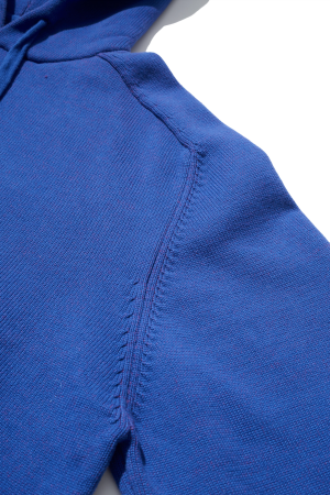 RESEARCHED HOODED SWEATER / C,YARN / PLATING STITCH