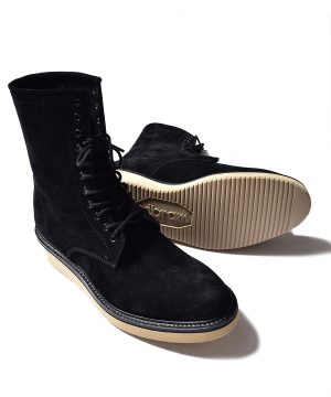 Suede Leather Zipper Unit Miliitaly Boots