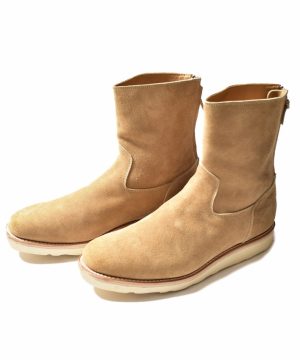 Suede Leather Back Zip Boots