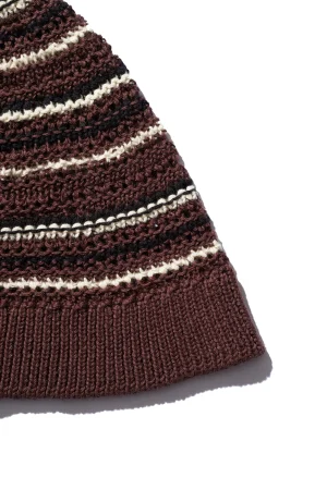 RESEARCHED KNIT HAT / C,L MIX YARN BORDER