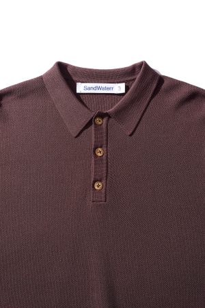 RESEARCHED KNIT POLO SS/SYNTHETIC FIBERS YARN