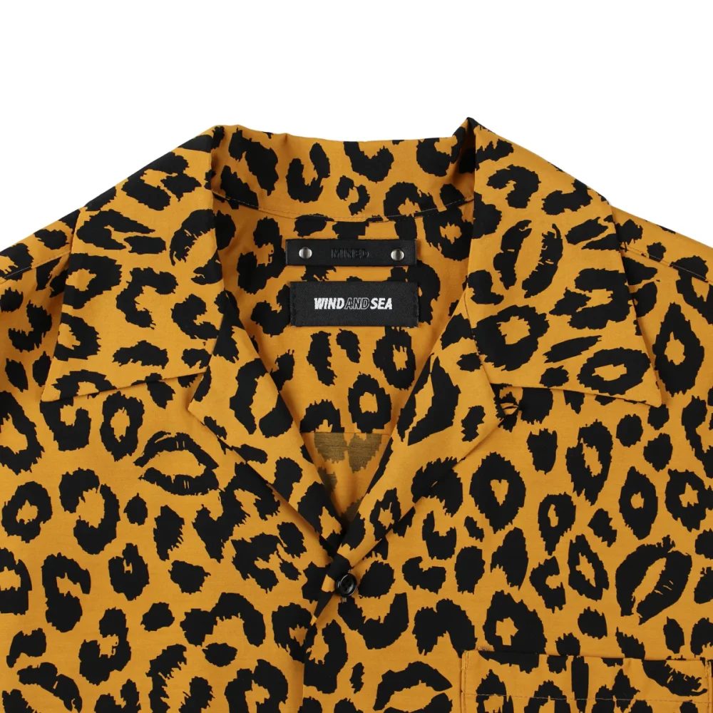 WDS×MINEDENIM Lips Leopard Print Open Collar SH | OVER FLOW ONLINE  