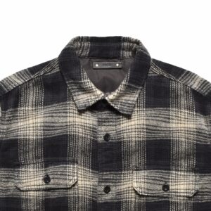 Distortion Ombre Check Flannel Over SH