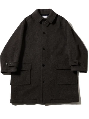 RESEARCHED CITY COAT/ BEAVER MELTON WOOL