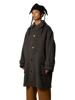 RESEARCHED CITY COAT/ BEAVER MELTON WOOL