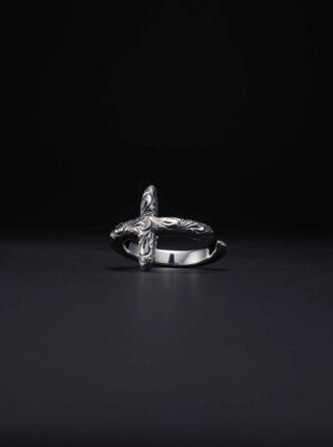 Engraved Cross Ring