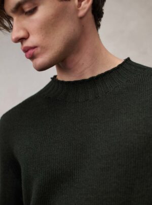 RESINED MERINO CREWNECK SWEATER