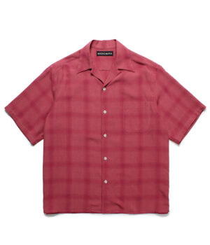 CHECK OPEN COLLAR SHIRT
