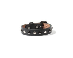 WOLF’S HEAD / STUDS LEATHER WRIST BAND