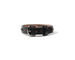 WOLF’S HEAD / STUDS LEATHER WRIST BAND