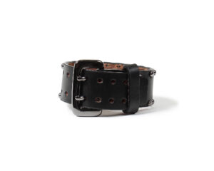 WOLF’S HEAD / STUDS LEATHER WRIST BAND