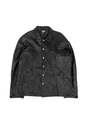 LEATHER COACH JACKET-A