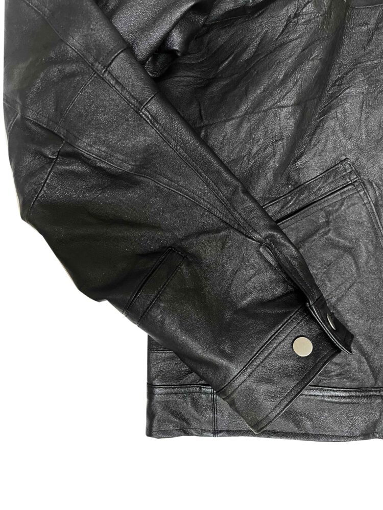 LEATHER ZIP UP WORK JACKET-C | OVER FLOW ONLINE STORE