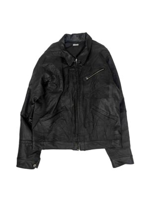 LEATHER ZIP UP WORK JACKET-C