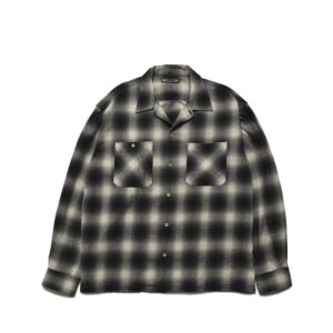C.Flannel Ombre Open Collar SH