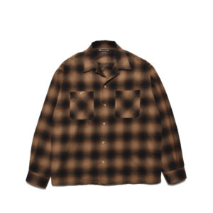 C.Flannel Ombre Open Collar SH