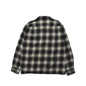 C.Flannel Ombre Open Collar SH