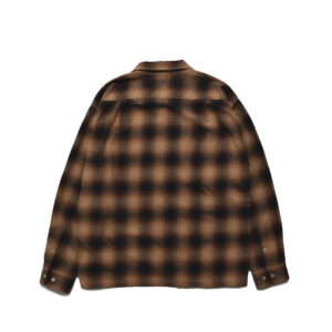 C.Flannel Ombre Open Collar SH