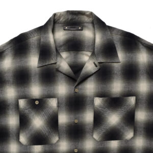 C.Flannel Ombre Open Collar SH