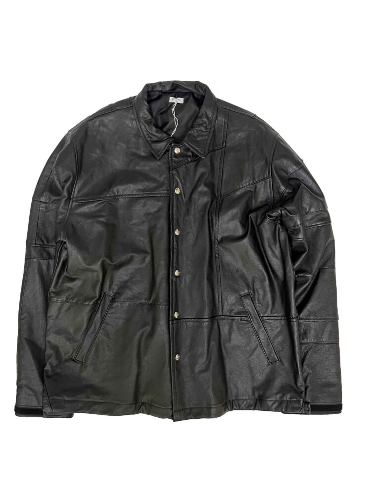 LEATHER COACH JACKET-E | OVER FLOW ONLINE STORE