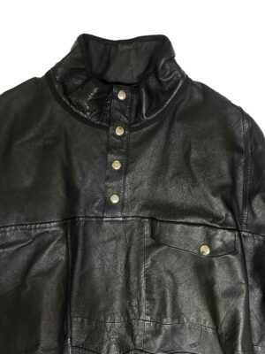 LEATHER SNAP PULLOVER JACEKT