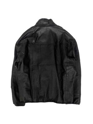 LEATHER SNAP PULLOVER JACEKT