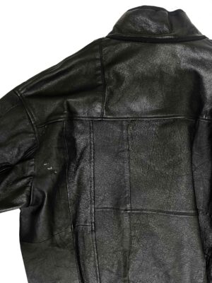 LEATHER SNAP PULLOVER JACEKT