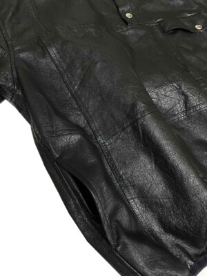LEATHER SNAP PULLOVER JACEKT