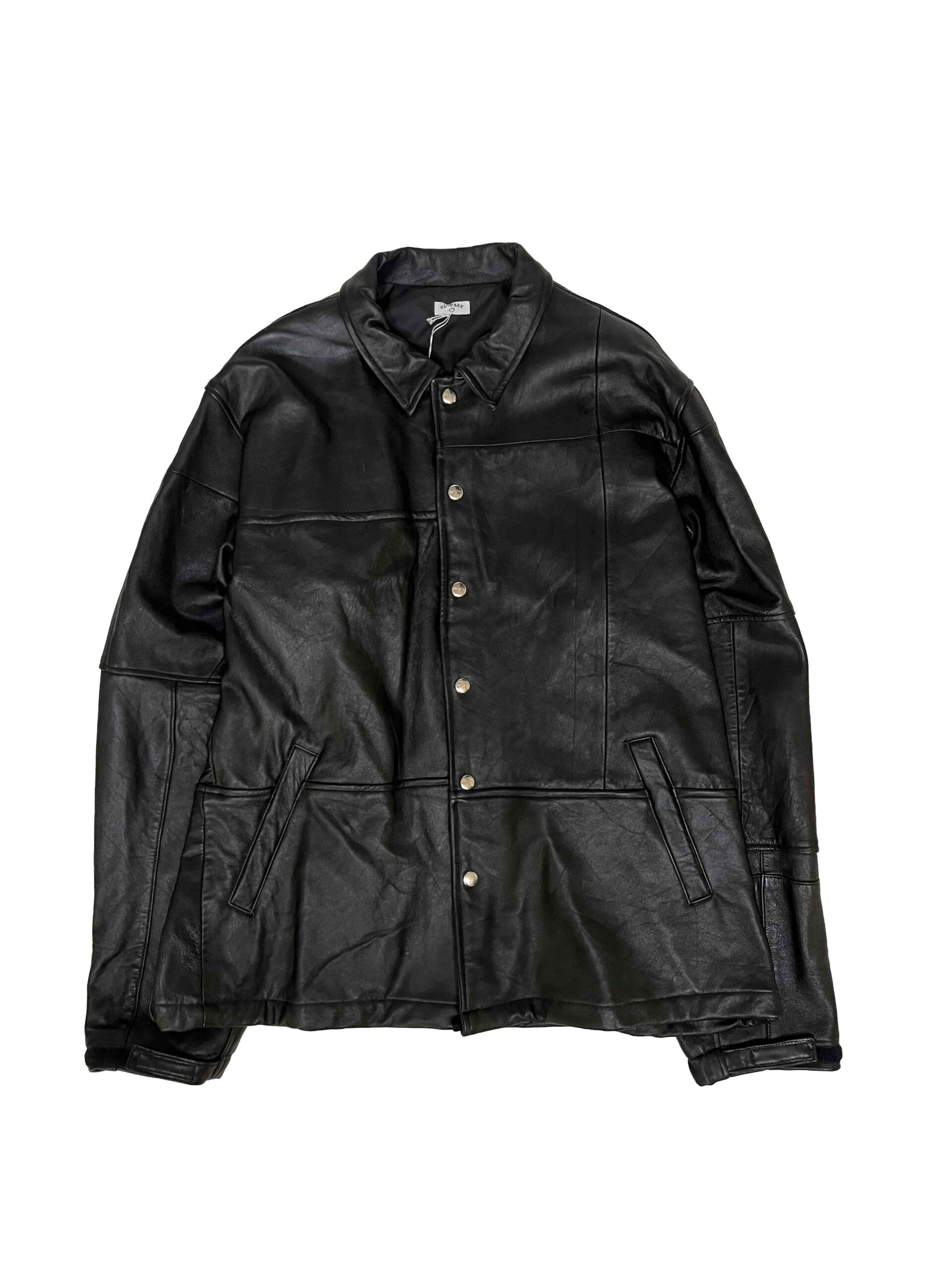 LEATHER COACH JACKET-J | OVER FLOW ONLINE STORE