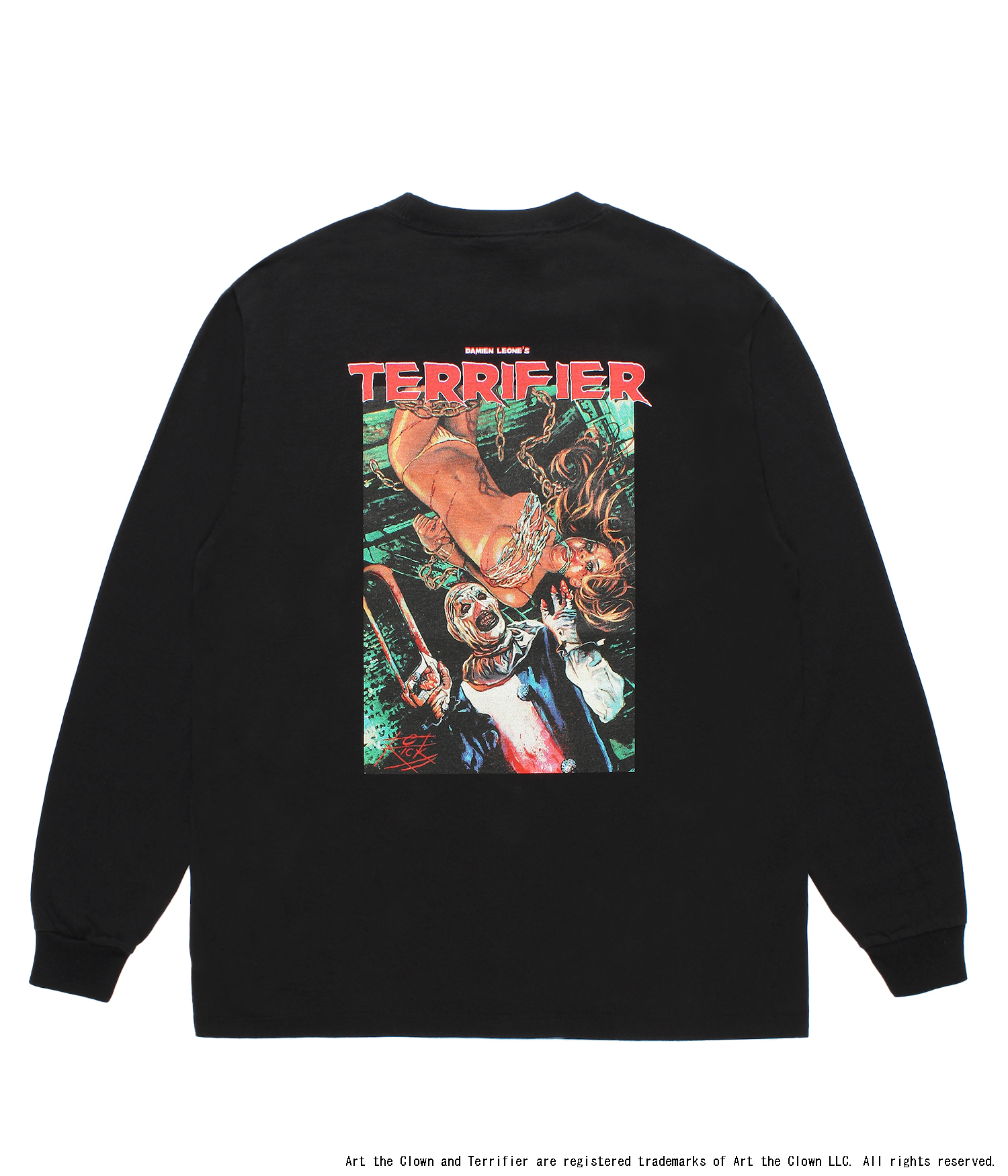 WACKO MARA　TERRIFIER LONG SLEEVE T-SHIRT TERRIFIER / WASHED HEAVY WEIGHT CREW NECK LONG SLEEVE T
