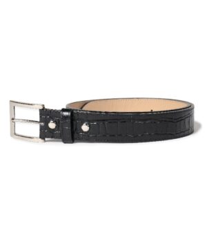 LEATHER BELT (CROCODILE EMBOSS)