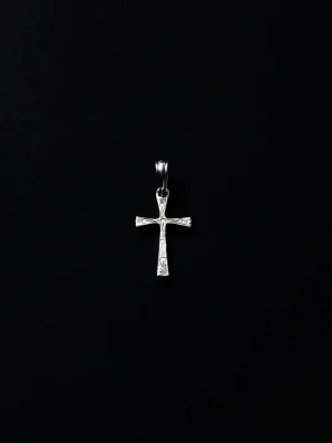 Engraved Tiny Cross Pendant