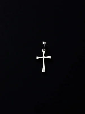 Engraved Tiny Cross Pendant