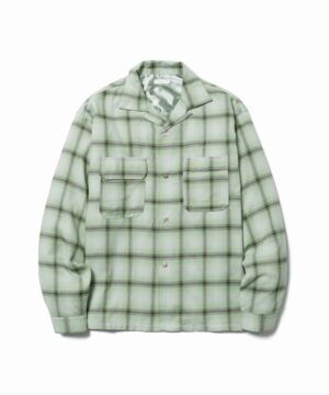 SHADOW PLAID L/S RAYON SHIRT