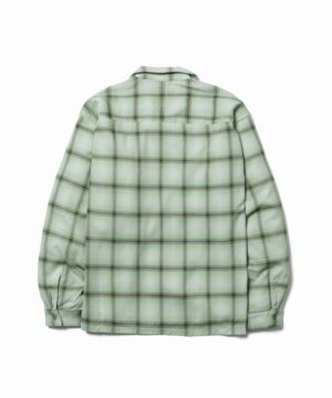 SHADOW PLAID L/S RAYON SHIRT