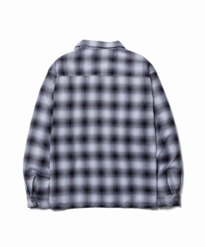 SHADOW PLAID L/S RAYON SHIRT