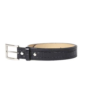 LEATHER BELT (CROCODILE EMBOSS)