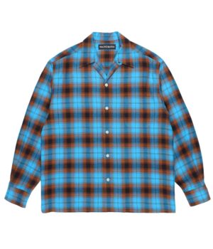 OMBRE CHECK OPEN COLLAR SHIRT