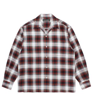 OMBRE CHECK OPEN COLLAR SHIRT