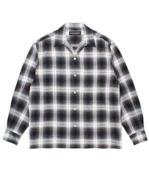 OMBRE CHECK OPEN COLLAR SHIRT