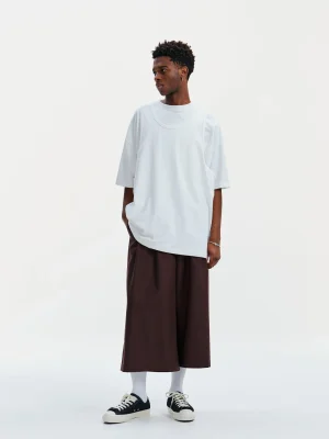 T/W Twill Shin Cut Wide Easy Trousers