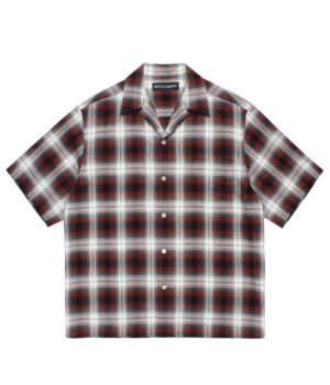 OMBRE CHECK OPEN COLLAR SHIRT