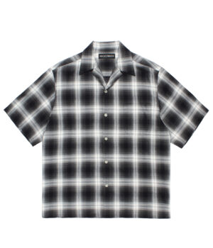 OMBRE CHECK OPEN COLLAR SHIRT