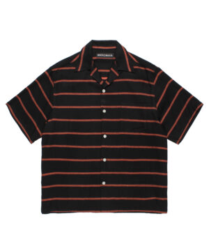 STRIPED OPEN COLLAR SHIRT