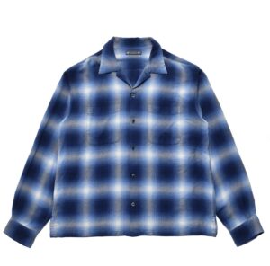 R.Flannel Ombre Open Collar SH